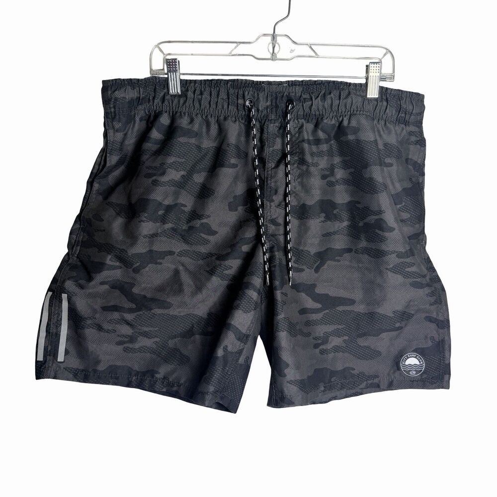 Fox Racing Board Shorts Mens 38 Black Camo Swim Trunks City Surf Club 8" Inseam